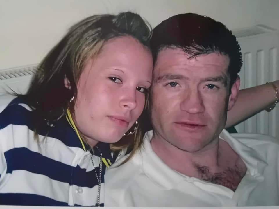 Damaged photo — before